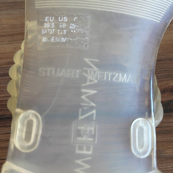 Pre-owned Stuart Weitzman Braida Sawyer Jelly Sandal In Clear Size 9B - Picture 5 of 6